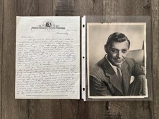 Clark Gable Signed Autographed Official MGM Photo (From Estate of Bill Bowers)
