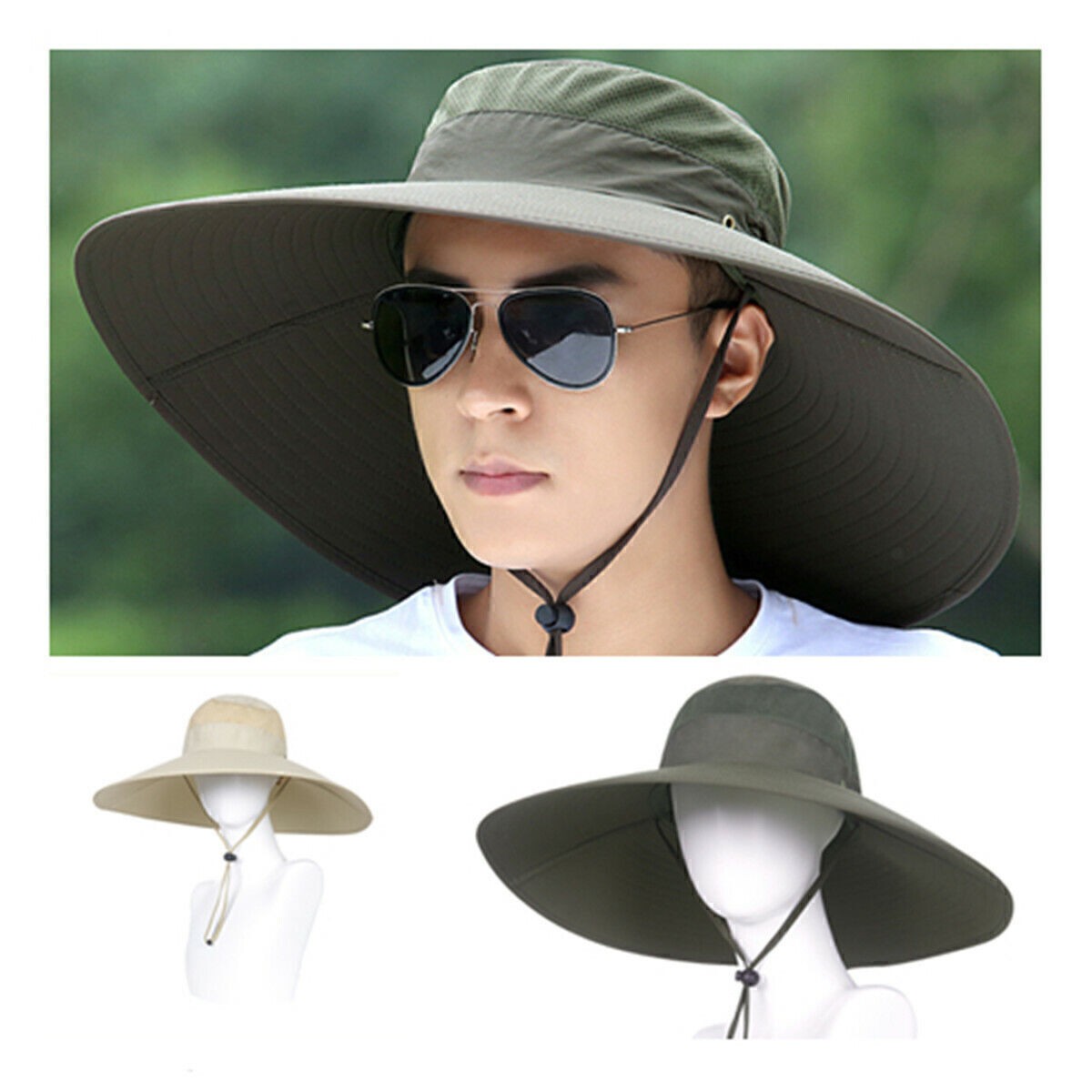 APL Cappello da sole outdoor uomo donna Bush boonie escursionismo pesca berretto grande largo S0Z5