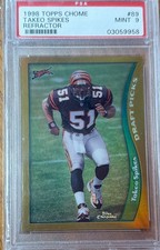 1998 Topps Chrome #89 Takeo Spikes Refractor Rookie PSA 9 Bengals