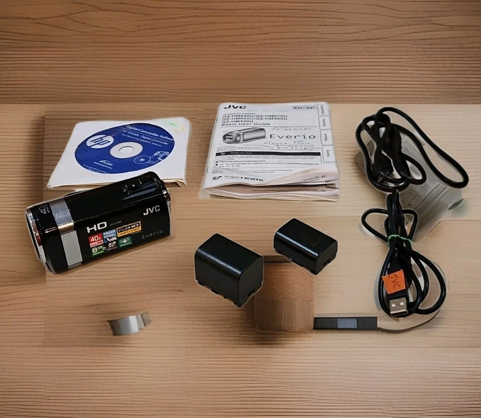 JVC EVERIO GZ-HM450BU Full HD Camcorder 60x Zoom 1080p Touch Screen Tested Work - Image 2 of 4