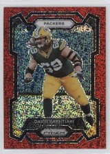 2023 Panini Prizm Red Sparkle Prizm David Bakhtiari #108 19l7