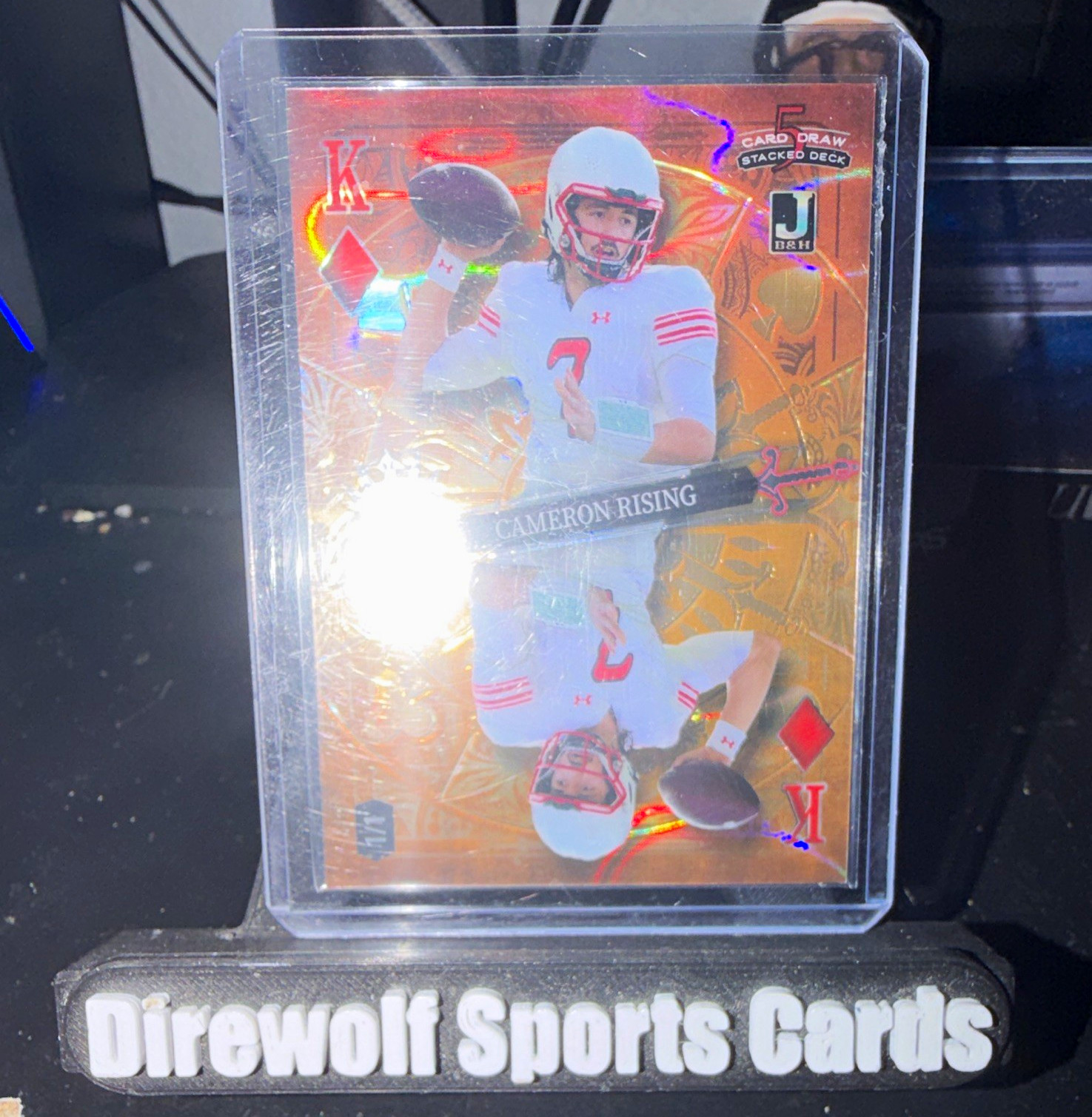 Wild Card 2023 5 Card Draw Stacked Deck Holo-Lux Cameron Rising DK-CR 1/1