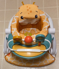 Fisher-Price Portable Baby Chair Sit-Me-Up Floor Seat with Snack Tray - Giraffe