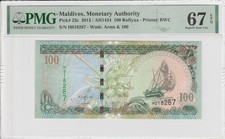 MALDIVES, 100 RUFIYAA 2013 / AH1434, PICK 22c