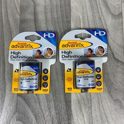 2 Kodak Advantix 200 APS Camera Film Rolls Color 40/25 Exposures Expired 2006