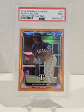 2014 Bowman Chrome Adrian Beltre Orange Refractor /25 Rangers PSA 9 Low Pop HOF