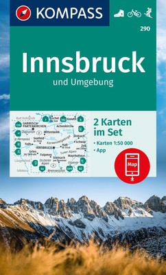 KOMPASS Wanderkarten-Set 290 Innsbruck und Umgebung (2 Karten) 1:50.000, 
