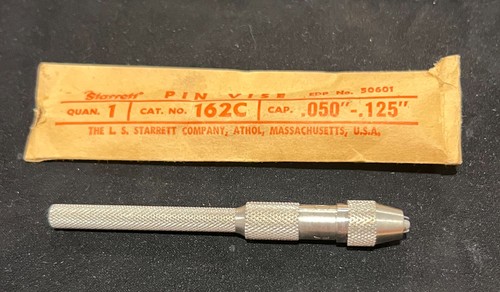 NOS Starrett No. 162A 162B 162C Pin Vises Knurled Grip Original Sleeves Set of 3 - Picture 4 of 4