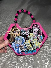 Monster High Skeleton Crew Diamond Shaped Purse Beaded Handle Tin Tote Mattel