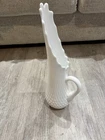 Fenton 16 Inch  Milk Glass Hobnail Swung Vase MCM VINTAGE