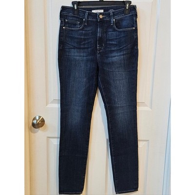 Fidelity Denim Gwen High Rise Skinny Jeans Size 29 Dark Wash Stretch