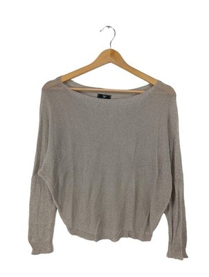 M&M Feinstrickpullover Damen Pullover Gr. DE 36 hellgrau Elegant