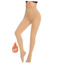 Opaque Fleece Lined Tights Women Warm Footed Pantyhose Thermal Thick Large Nude
