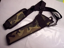 R/H WOODLAND CAMO Bandoleer SHOULDER Holster for GLOCK 21 w/ 8" Suppressor ..USA