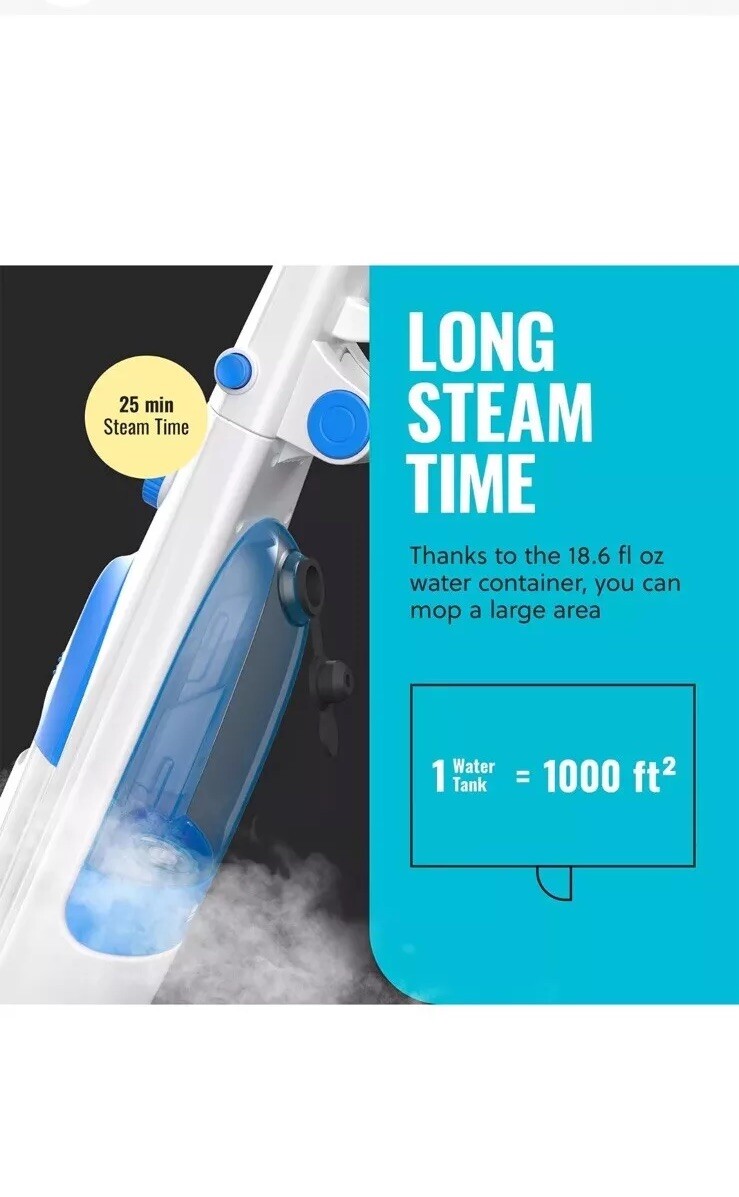PurSteam 10in1 Steam Mop, Floor Steamer with Detachable Handheld