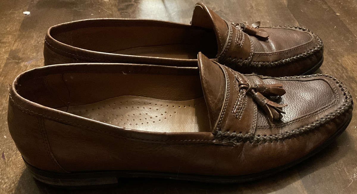Bostonian Classics Mahogany Tassel Loafers Men\'s Leather Dress Shoes Size 11.5 Bostonian Classics Mahogany Tassel Loafers | Mercari main image 4