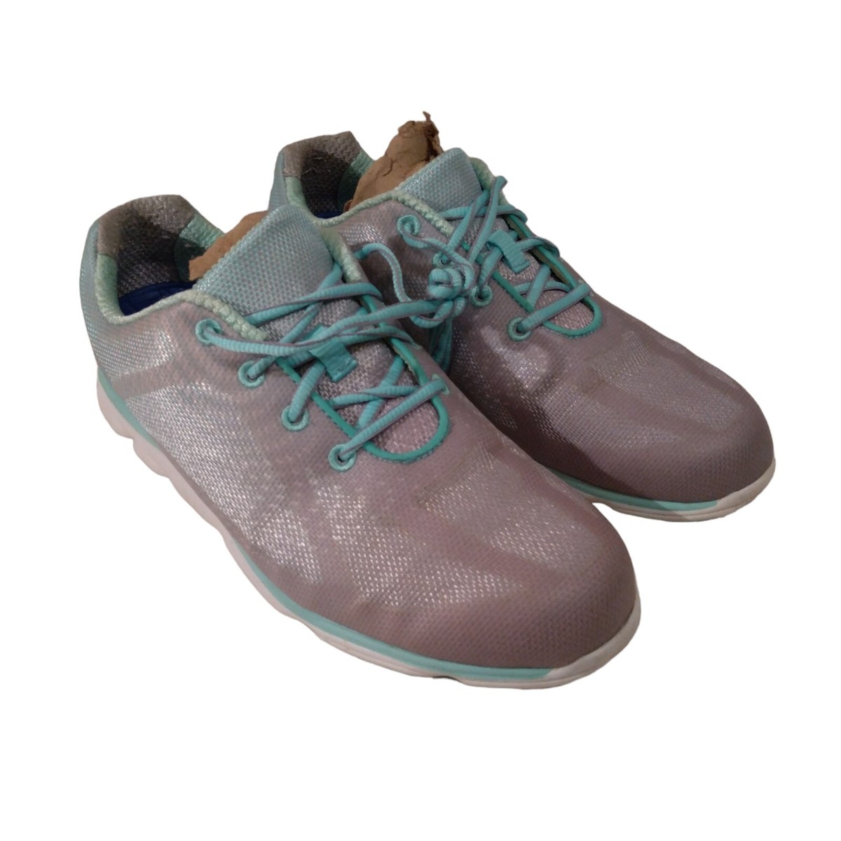 footjoy FJ golf cleats womens size M gray teal shoes