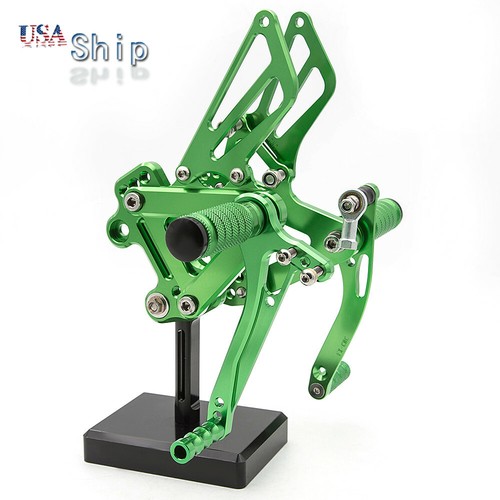 Juego de estriberas traseras ajustables CNC para Kawasaki Ninja ZX6R ZX636 1999-2001 2002 - Imagen 3 de 7