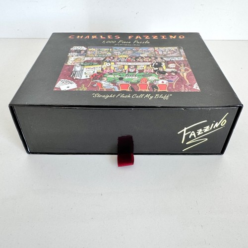 AB FAZZINO Straight Flush Poker Puzzle 1000 Pc 27x19 1216 *100% Complete* - Picture 12 of 15
