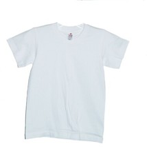 T-Shirts Kids Plain White TKM Brand Girls Boys Age 2-12 Children Blank Solid Tee