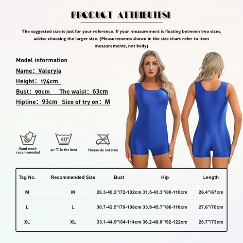 Womens Bodysuit Shiny Glossy One-Piece Workout Sport Leotard Stretchy Swimwears - Picture 10 of 139