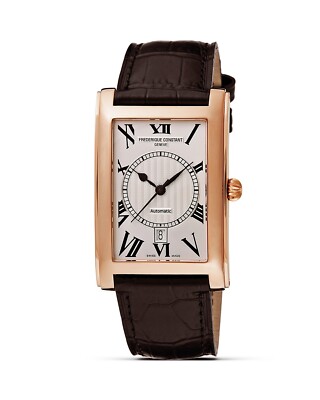 Frederique Constant Carree Rose Gold Plated Clear Back Men Watch