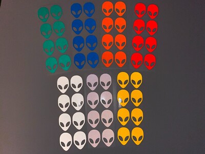 Veloviz reflektierende Alien Head Fahrrad Motorrad Bike Helm Aufkleber - XS