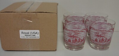 Royal USA MEMORY LANE Old Fashioneds SET OF FOUR More Items Available MINT/ BOX