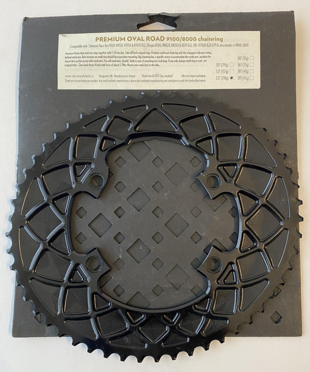 パーツ absoluteBLACK PREMIUM OVAL ROAD 9100/800 Amazon.com : absoluteBLACK Premium Oval Road Outer Chainring