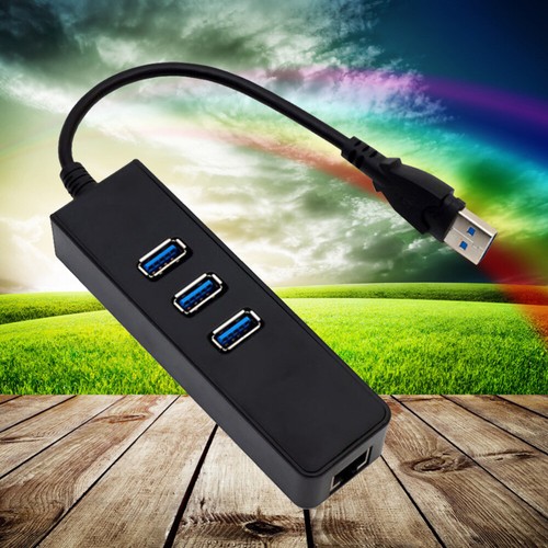 USB 3.0 Hub 10/1000Mbps Gigabit Ethernet Adapter USB to RJ45 Lan Network Super - Picture 4 of 11