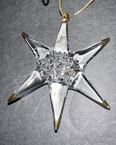 Avon Spun Glass Christmas Ornaments Tree, Snowflake, Angel with Gold Accents - Picture 9 of 15
