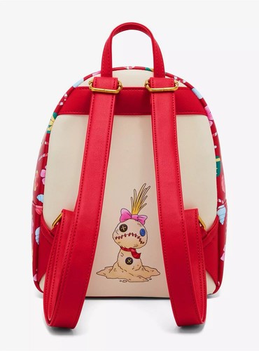 NWT Loungefly Disney Stitch & Angel Holiday Tree Mini Backpack & Wallet - Picture 4 of 10