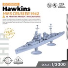 SSMODEL 561 V2.0 1/3000 Military Model Lit Royal Navy HMS Hawkins Cruiser GAMES