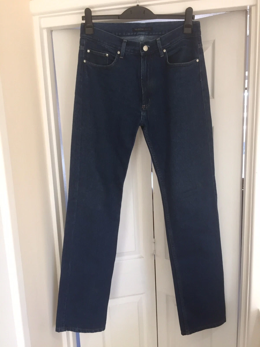 Men's Valentino Jeans SPA Blue Straight Leg Denim 32 Waist 34 Leg 80s 90s Casual