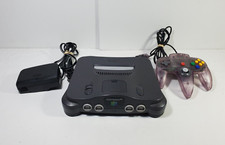 Nintendo 64 Gaming Console With Power Supply Controller Tested NO RCA Cable