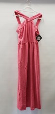 Ava & Viv Womens Maxi Sundress Elastic Bodice Pink size X