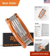 Compact and Durable Security Torx Wrench Set with Bright Orange Design