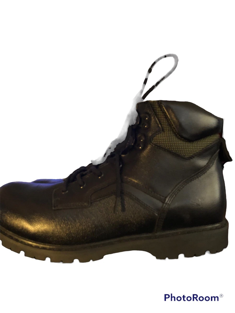 SURE FIT MEN S GENUINE LEATHER BOOTS SIZE 10.5 WIDE Black lace up S225