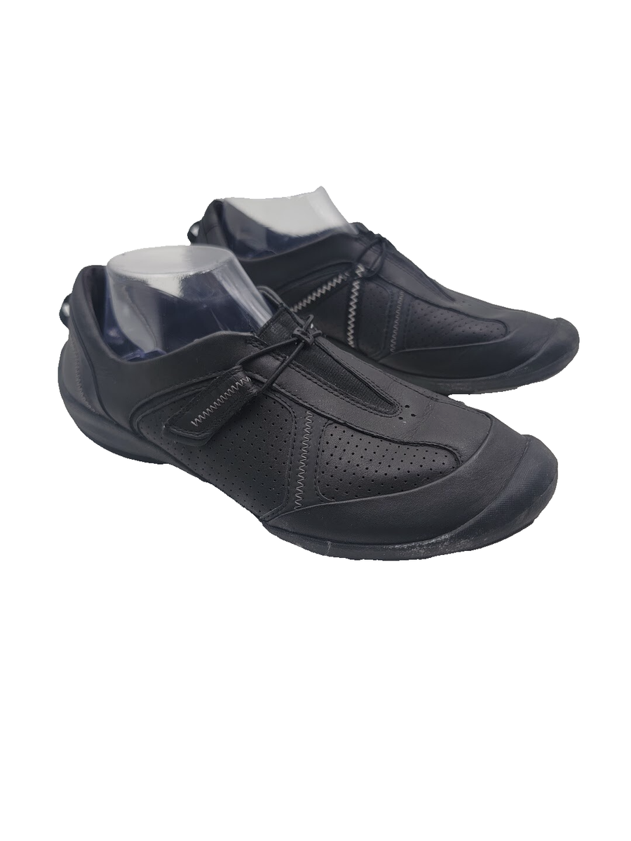 Clarks Women's Sz 11M Privo Asney Leather Casual Black Slip-On Shoes
