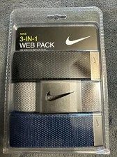 Nike 3-IN-1 Just Do It Web Belt Pack Blue/Grey/Black. Brand New