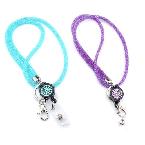 Key Chain Retractable Badge ID Badge Holder Lanyard Hanging Rope Necklace Strap - Zdjęcie 8 z 15