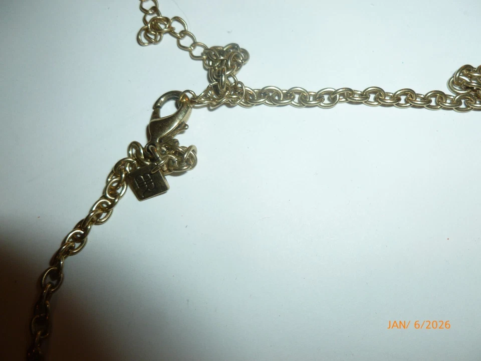 Collar llamativo Banana Republic verde azul estrás cadena vintage de 16" Foto 4 de 4