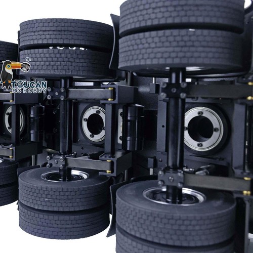 Fury Bear 6 Axles Flat Trailer for Tamiya 1/14 RC Tractor Truck Vehicle Model - Picture 19 of 24