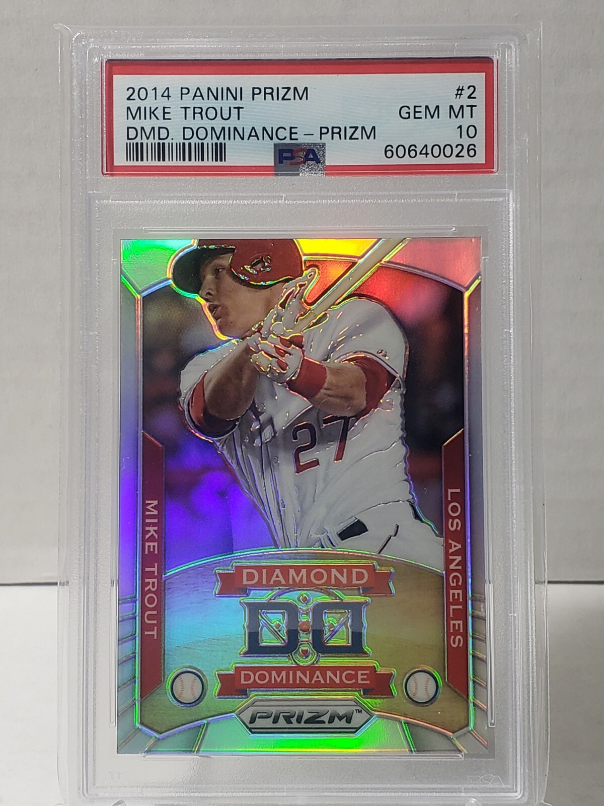 Mike Trout Stained Glass Prizm - Red Blue SP Mint - www.anamikakhanna.in