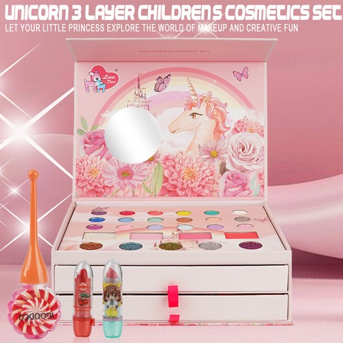 Einhorn Kinderschminke Schminkkoffer Make up Schminkset Spielzeug Safe für Kinde - Bild 14 von 20