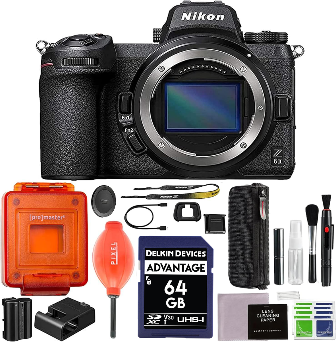 Nikon Z6 II Mirrorless Camera Advanced Accessory Travel Bundle