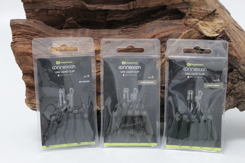 RidgeMonkey Uni Lead Clip Silt Black Camo Green Camo Brown Karpfenangeln NEW OVP