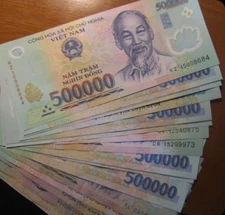 2 MILLION VIETNAMESE DONG  ( 4 ) 500,000 VND CURRENCY BANKNOTES | AUTHENTIC