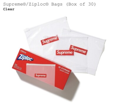 Supreme Ziploc Bags Box of 30 ジップロック Supreme Ziploc Bags (Box of 30) (SS20) - $8