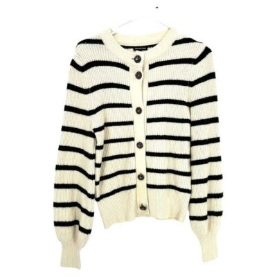 Who What Wear Target Cream Black Striped Cardigan S Small